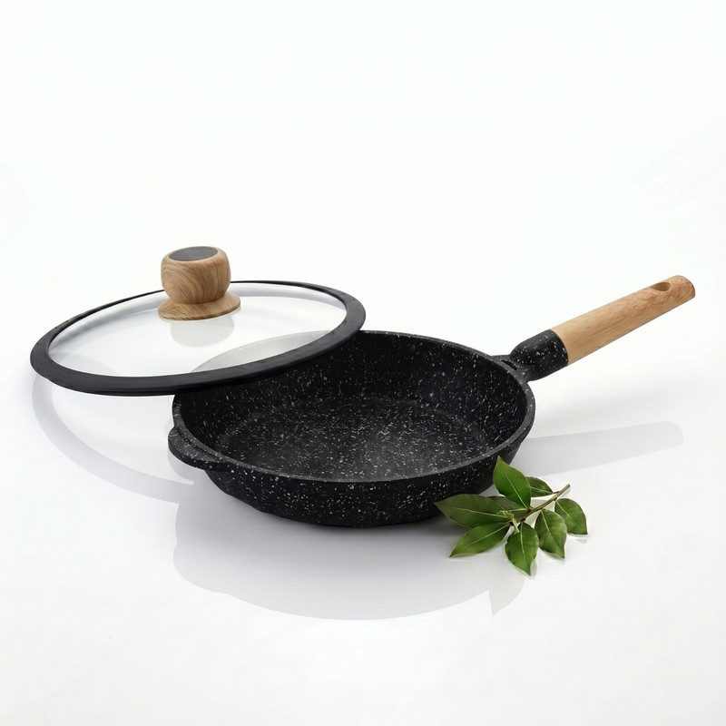 SARTÉN ALEMANGRUNF 24CM CON REVESTIMIENTO MARMOLADO NEGRO - 1