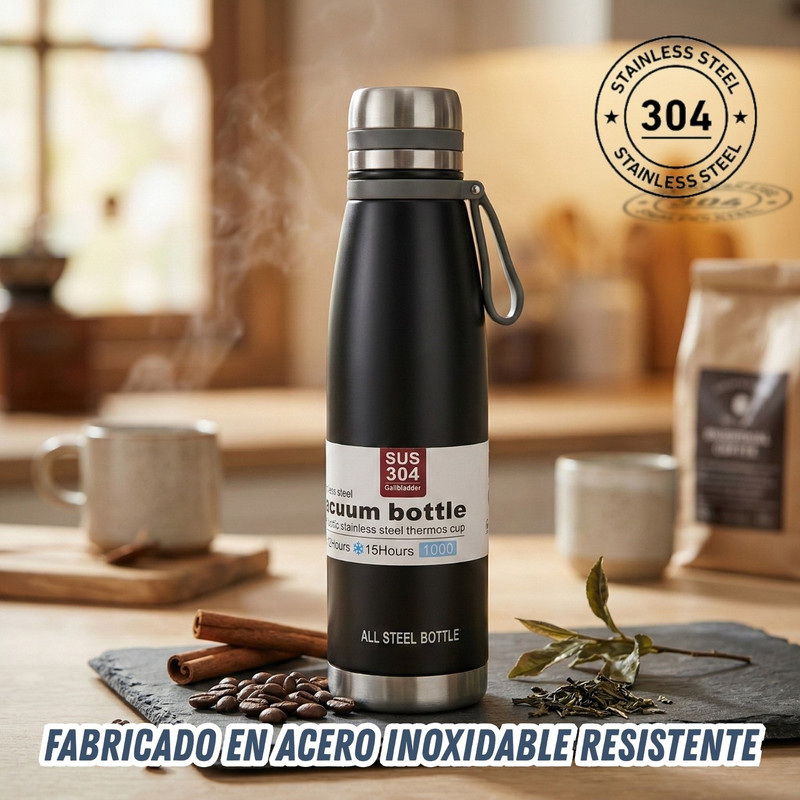 TERMO TOMATODO DE 850 ML ACERO INOXIDABLE COLOR AZUL - 4
