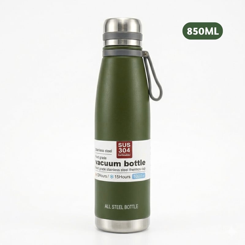 TERMO TOMATODO DE 850 ML ACERO INOXIDABLE COLOR VERDE - 1