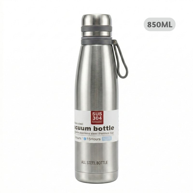 TERMO TOMATODO DE 850 ML ACERO INOXIDABLE COLOR PLATEADO - 1