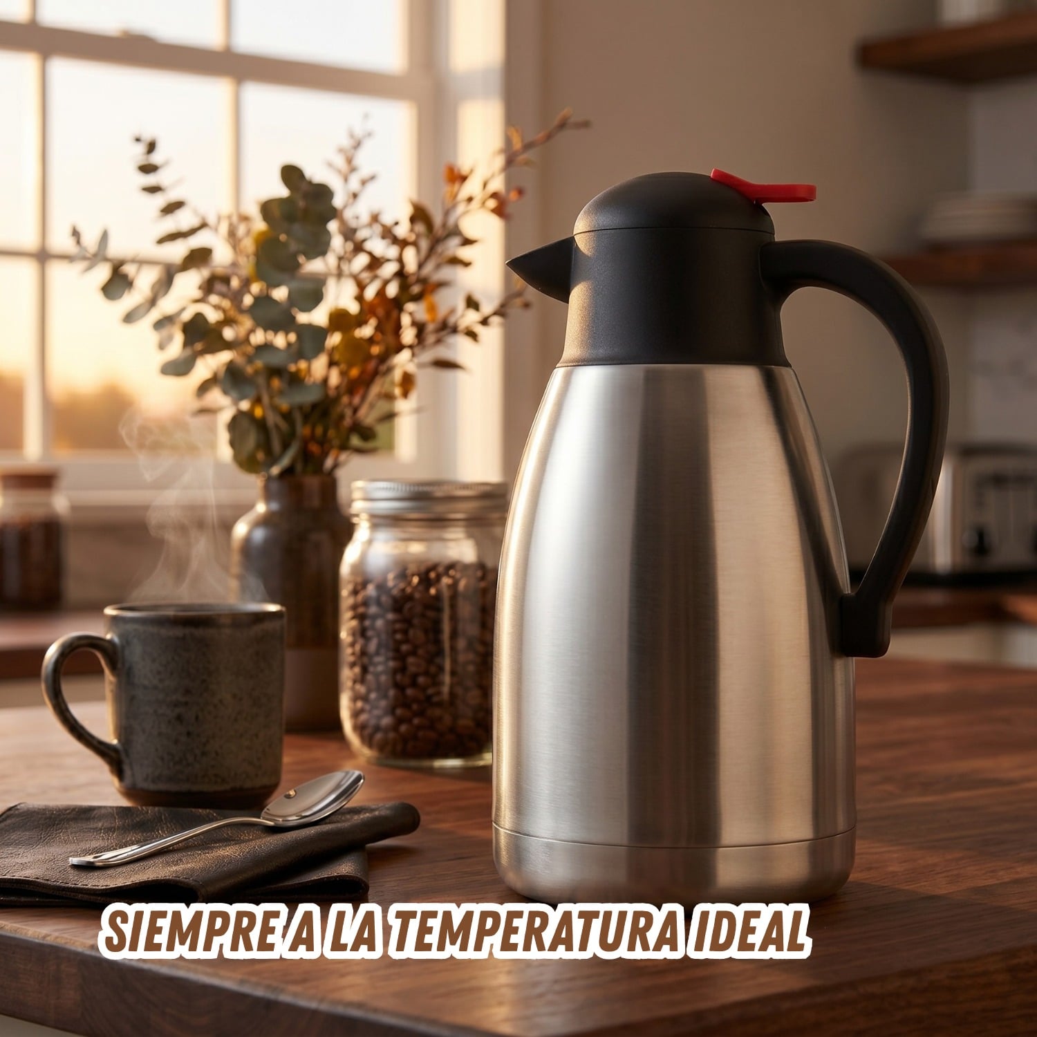TERMO ACERO INOXIDABLE 1.5 LITROS CON VERTIDO PRÁCTICO - 3