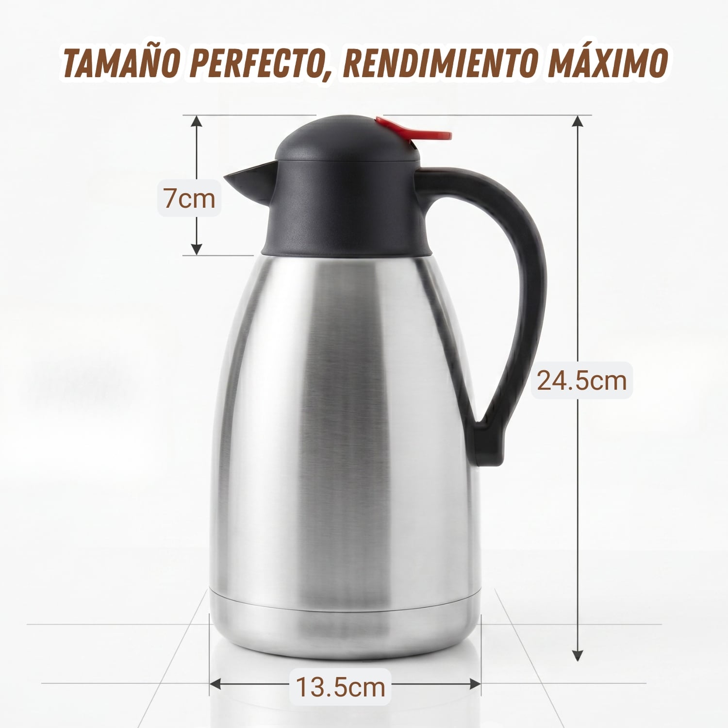 TERMO ACERO INOXIDABLE 1.5 LITROS CON VERTIDO PRÁCTICO - 4