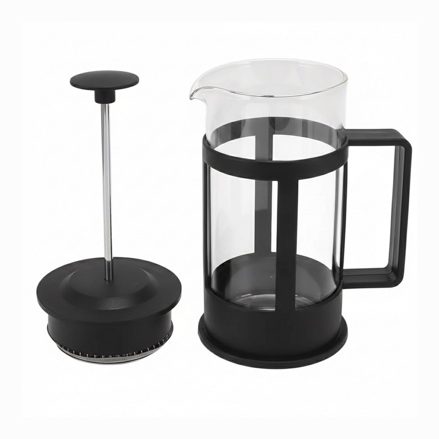CAFETERA PRENSA FRANCESA 600ML VIDRIO BOROSILICATO RESISTENTE - 4