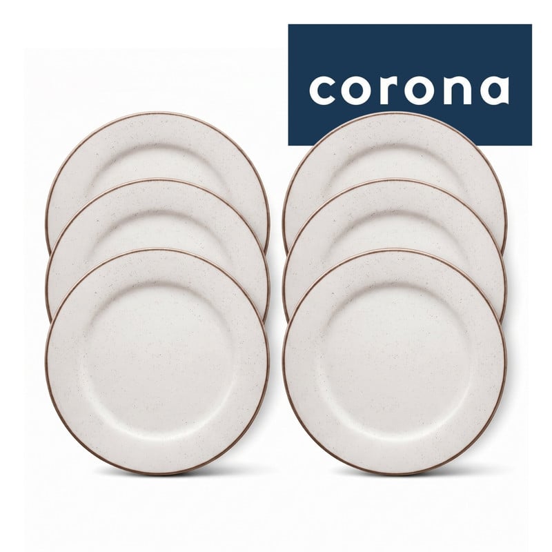 PLATO TENDIDO 31 . 6CM ARTISAN BEIGE CORONA 6 PZS - 1