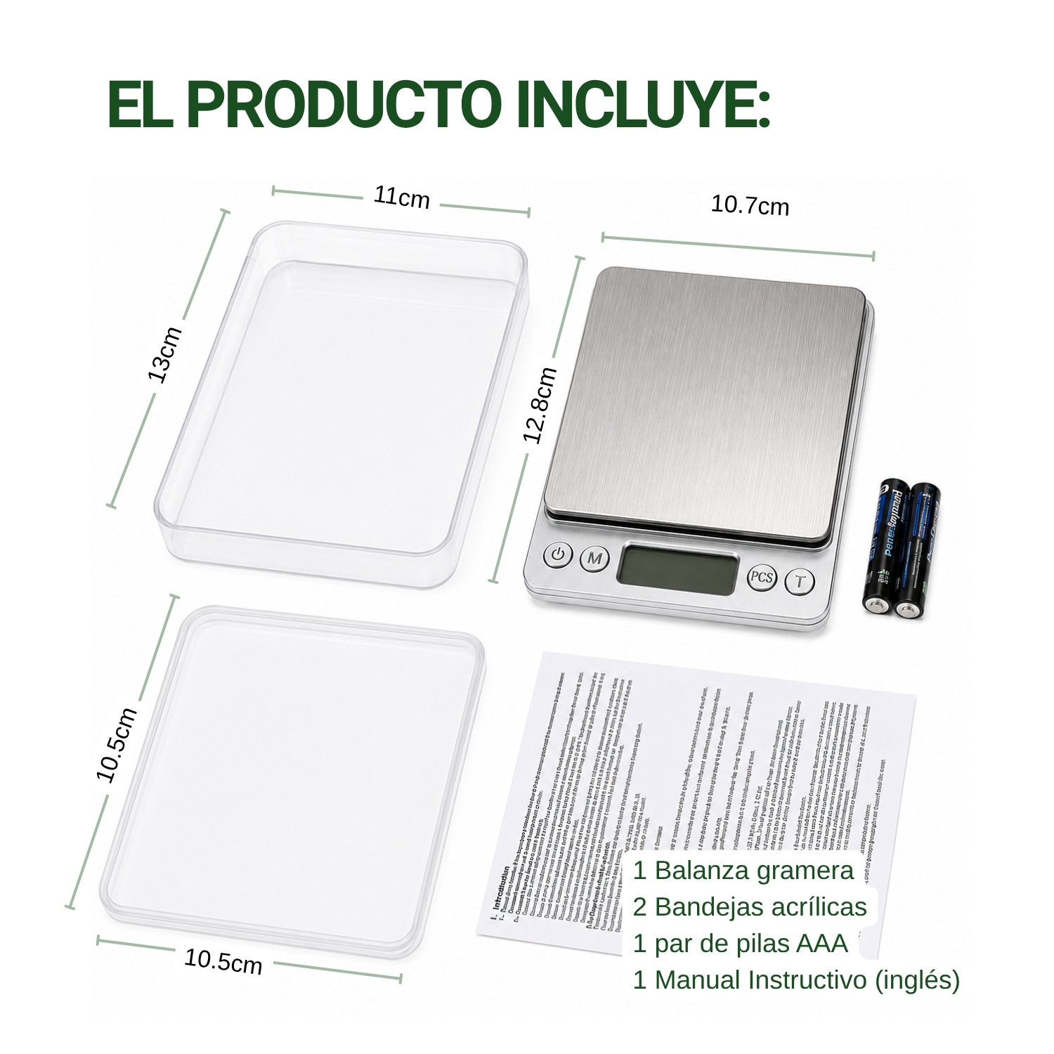 BALANZA GRAMERA DIGITAL 500G 0.01G PRECISIÓN PARA CADA MEDICIÓN - 3