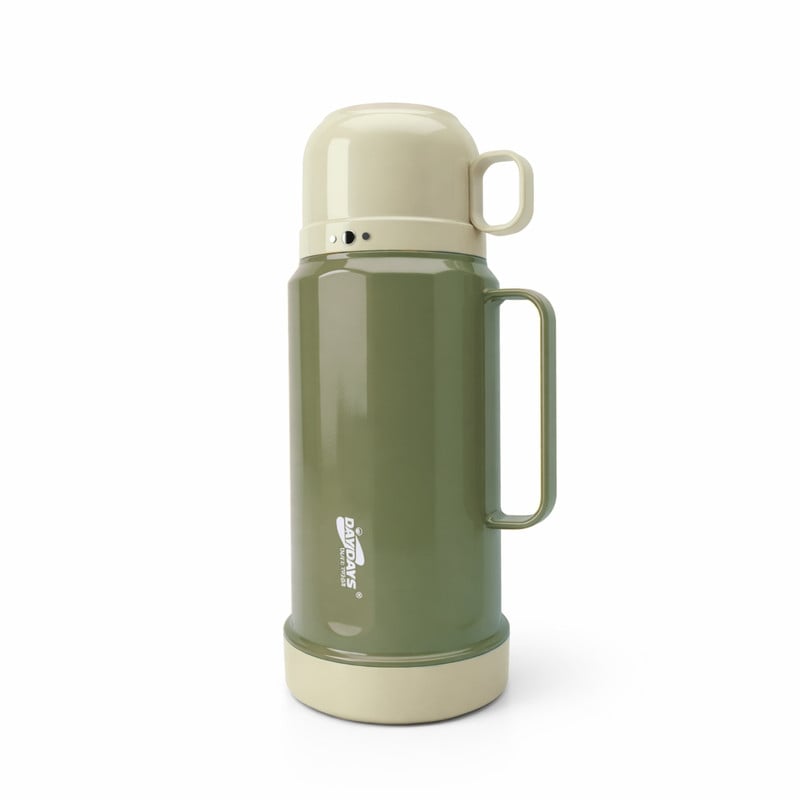 TERMO 1.8L INTERIOR DE VIDRIO CONSERVA TUS BEBIDAS TODO EL DÍA VERDE - 1
