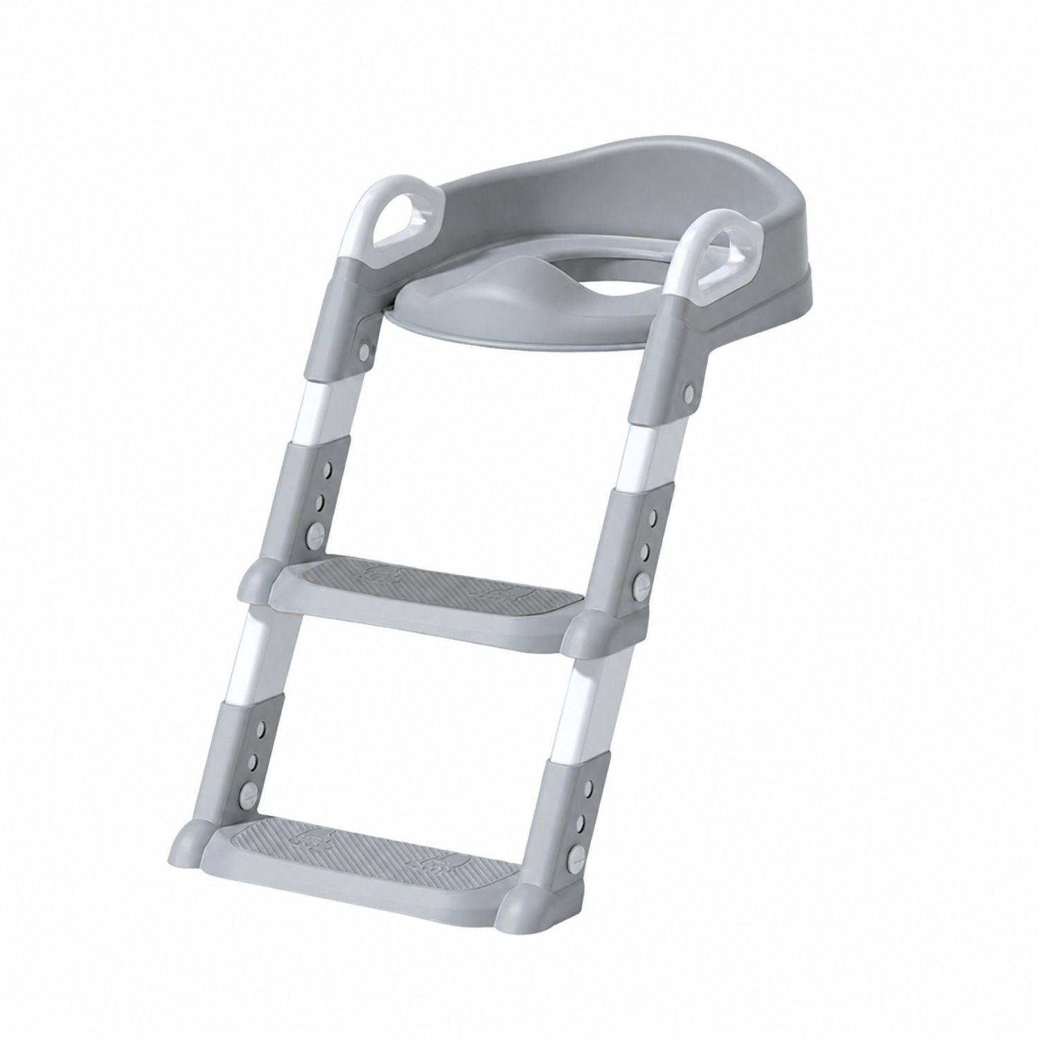 ADAPTADOR DE BAÑO Y ESCALERA PORTÁTIL PARA NIÑOS GRIS - 1