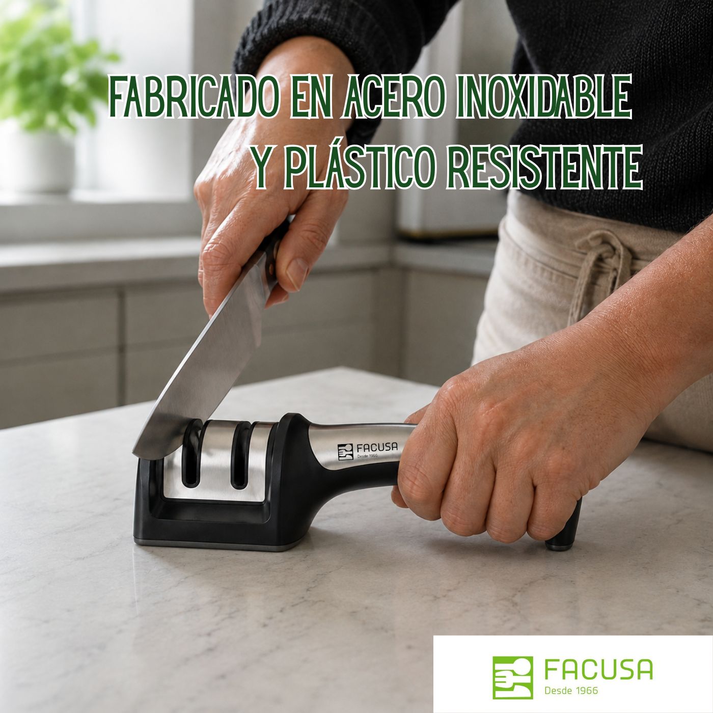 AFILADOR DE CUCHILLOS FACUSA PARA COCINA DIARIA - 5