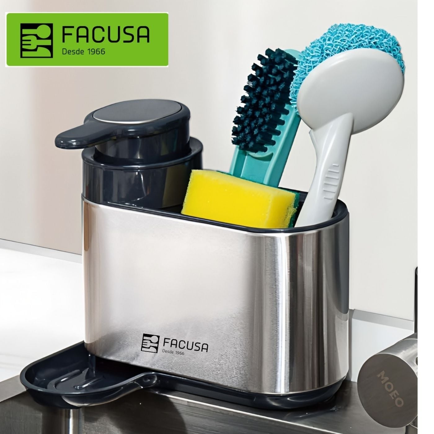 DISPENSADOR DE JABÓN FACUSA - ORGANIZADOR PARA LAVADERO - 5