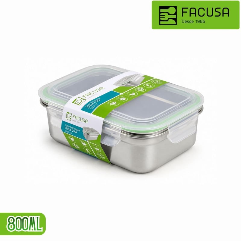 TAPER DE ACERO INOXIDABLE FACUSA 800 ML HERMÉTICO - 1