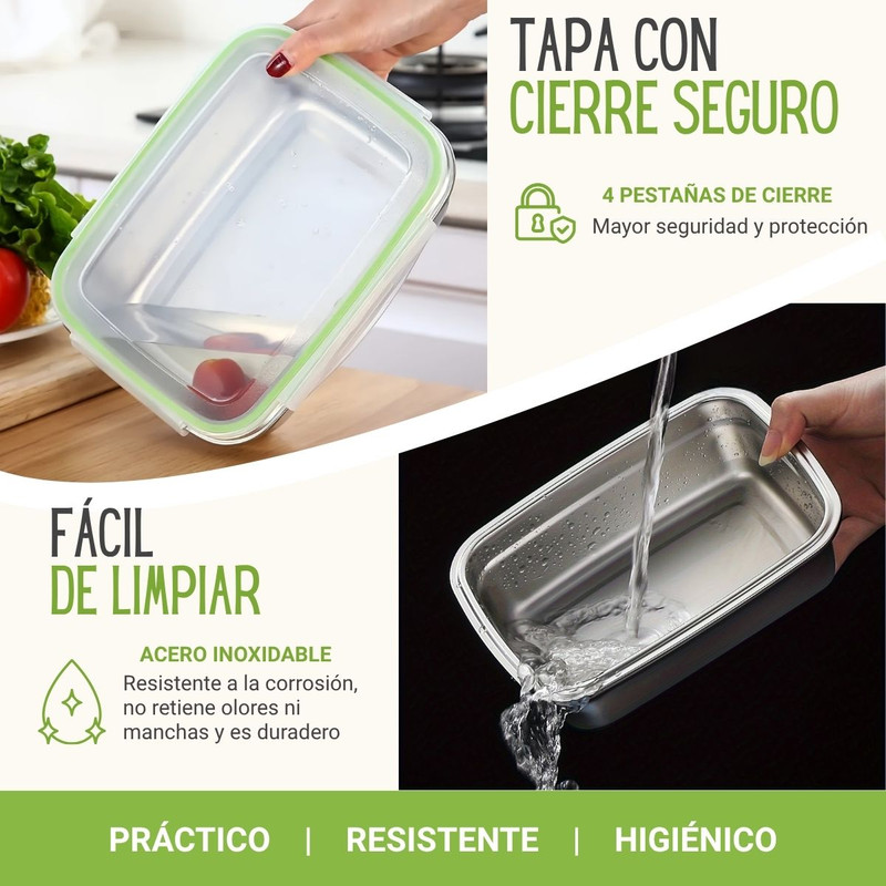 PACK 2 TAPER CYBUS FACUSA 800ML DE ACERO INOXIDABLE - 3