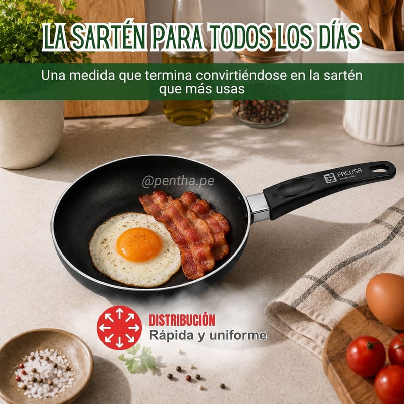 SARTÉN FACUSA NOVA 24CM + ESPÁTULA DE NYLON - 3