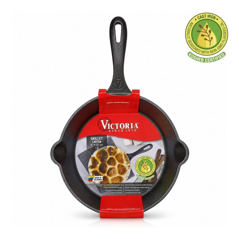 SARTÉN HIERRO FUNDIDO VICTORIA 20CM CURADO - COCINA Y HORNO - 1