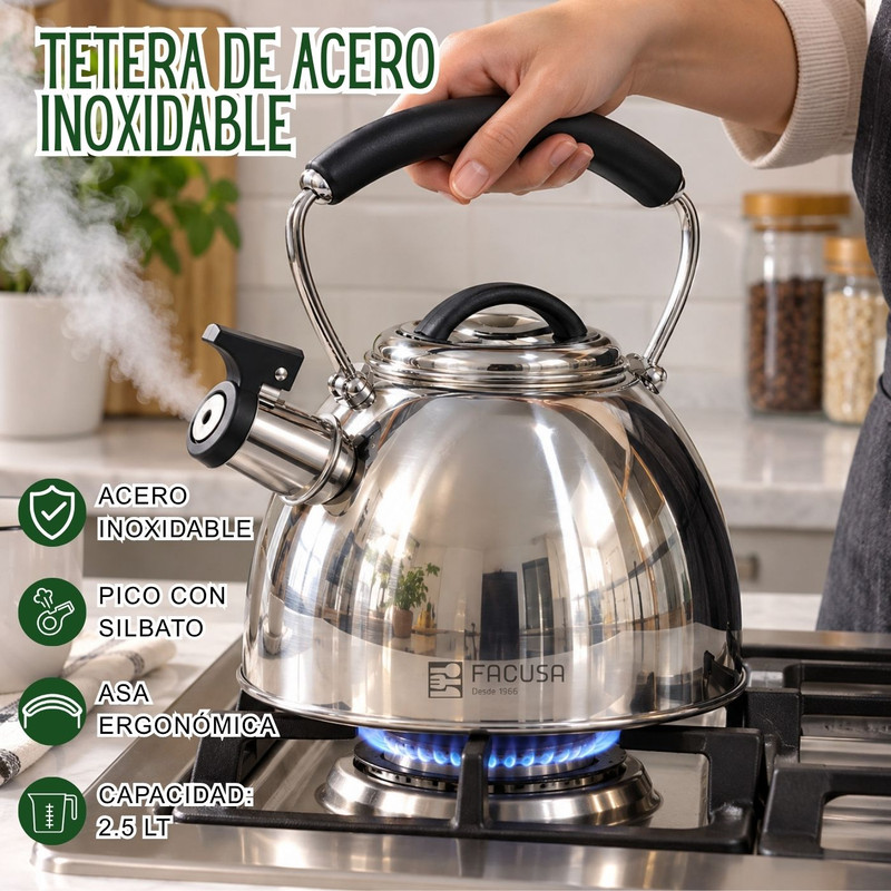 TETERA DE ACERO INOXIDABLE FACUSA ESSENTIAL 2.5L - 4