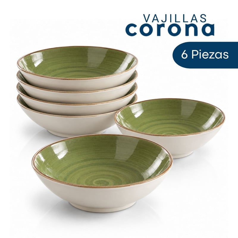 BOWL CORONA ARTISÁN 21CM SET DE 6 PARA TU MESA - 1