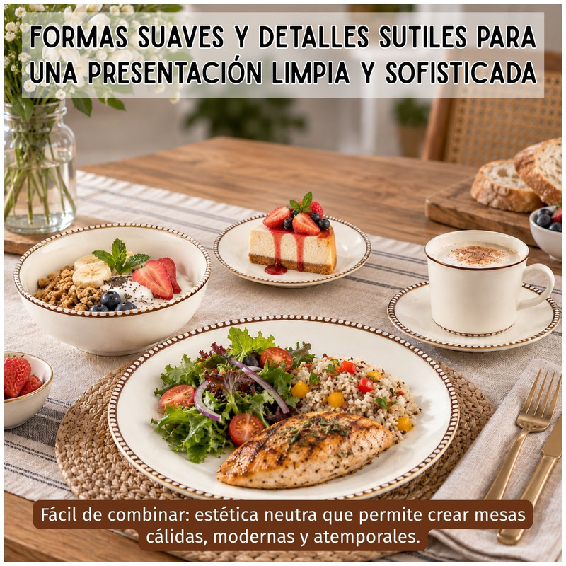 VAJILLA CORONA ARIANA 16 PIEZAS PARA 4 PERSONAS - 3