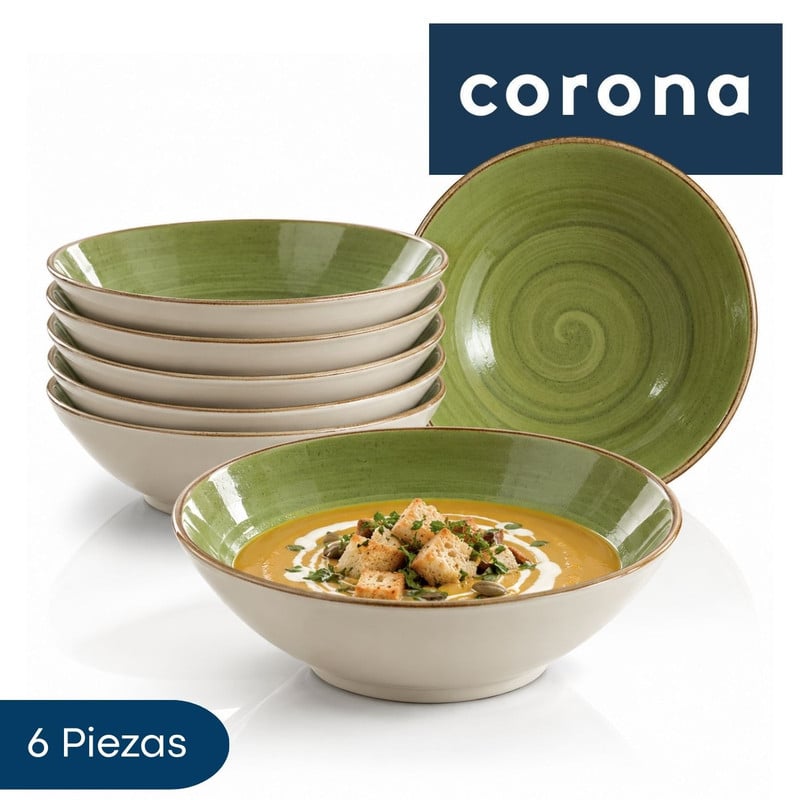 BOWL CORONA ARTISÁN 21CM SET DE 12 PARA TU MESA - 1
