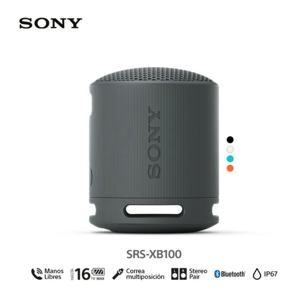 PARLANTE INALÁMBRICO SONY BLUETOOTH SRS-XB100 NEGRO - 1