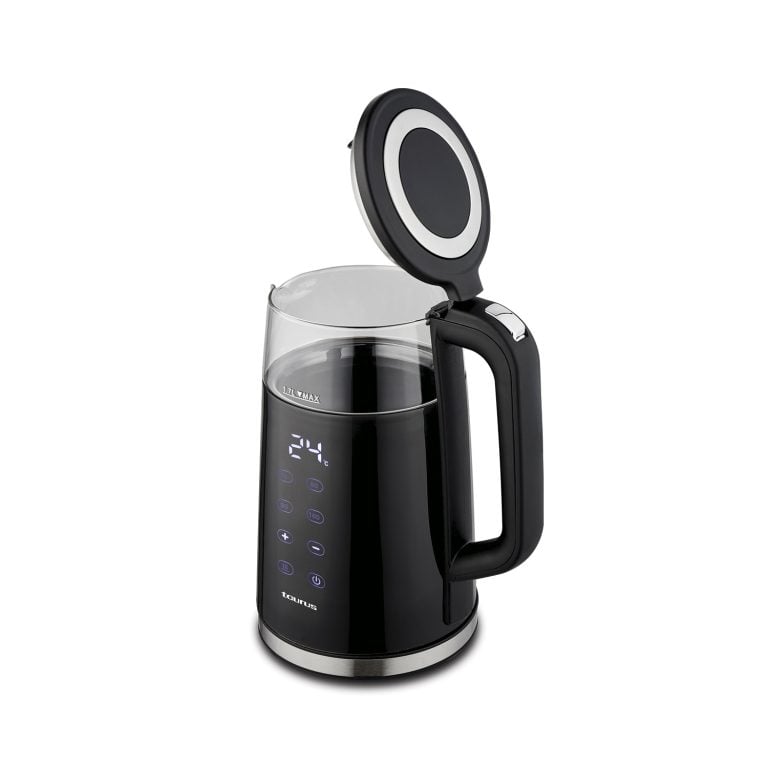 TAURUS NEOGLASS HERVIDOR DE AGUA DIGITAL 1.7 L CON BASE 360° Y APAGADO AUTOMÁTICO - 1