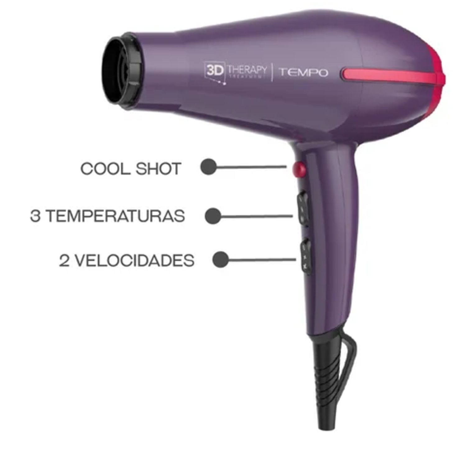 SECADORA GAMA TEMPO 2200W SECADO RAPIDO - 2
