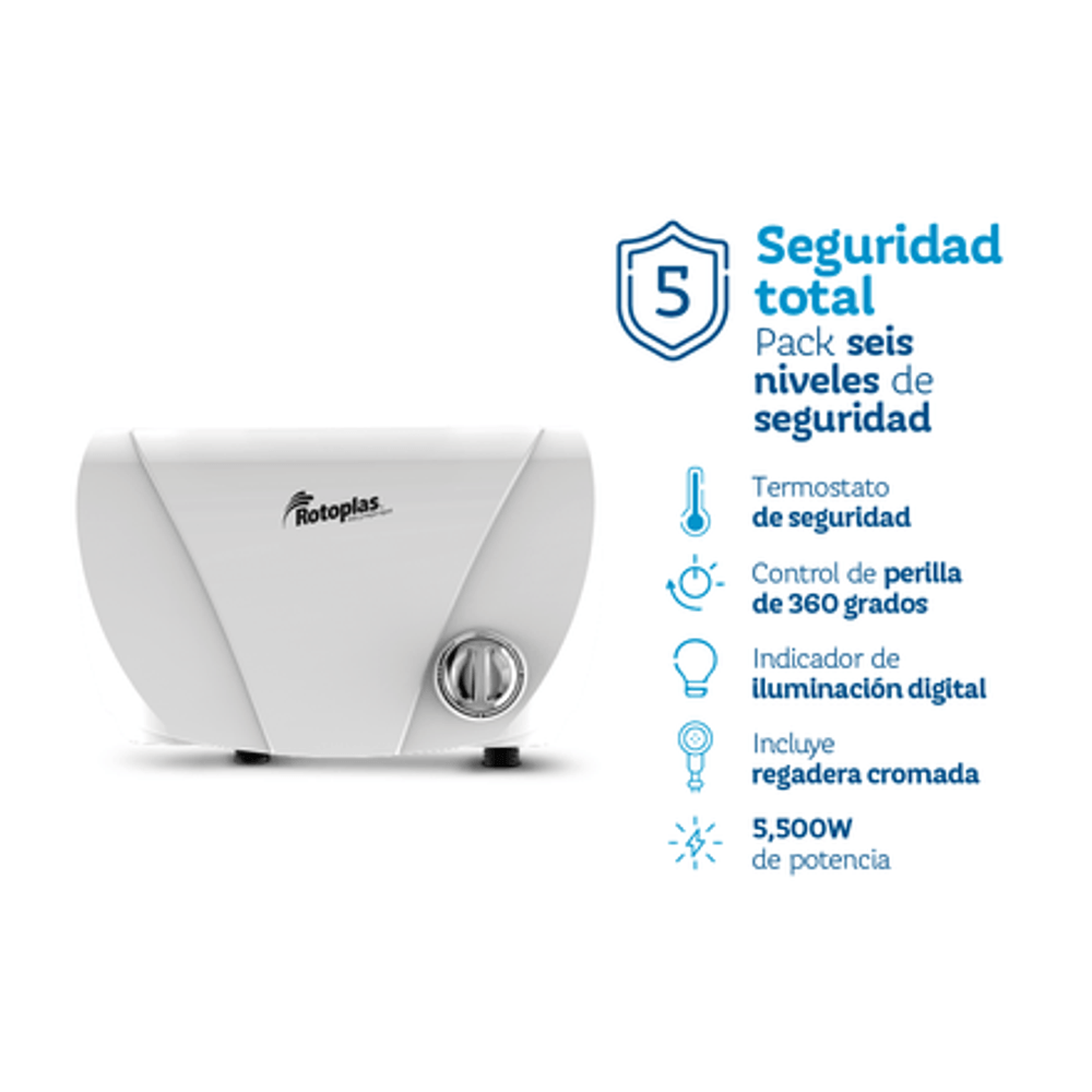 CALENTADOR DE AGUA ROTOPLAS MODENA INSTANTANEO - 4