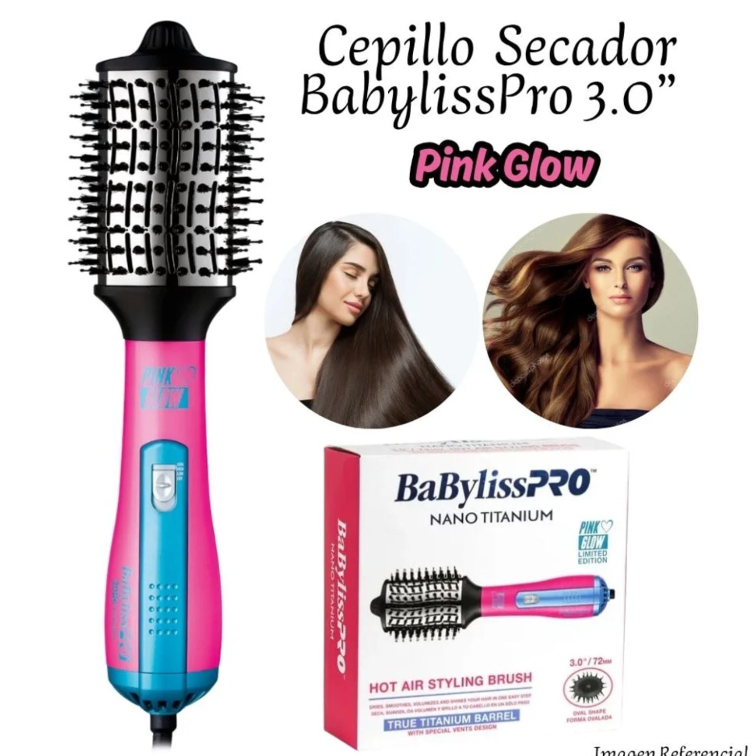CEPILLO DE AIRE CALIENTE BABYLISSPRO 72 MM FUCSIA GLOW - 1