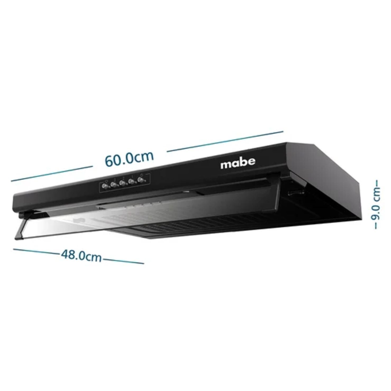 CAMPANA DE COCINA MABE CMU6020PB0 60 CM CON FILTRO DE ALUMINIO - 3