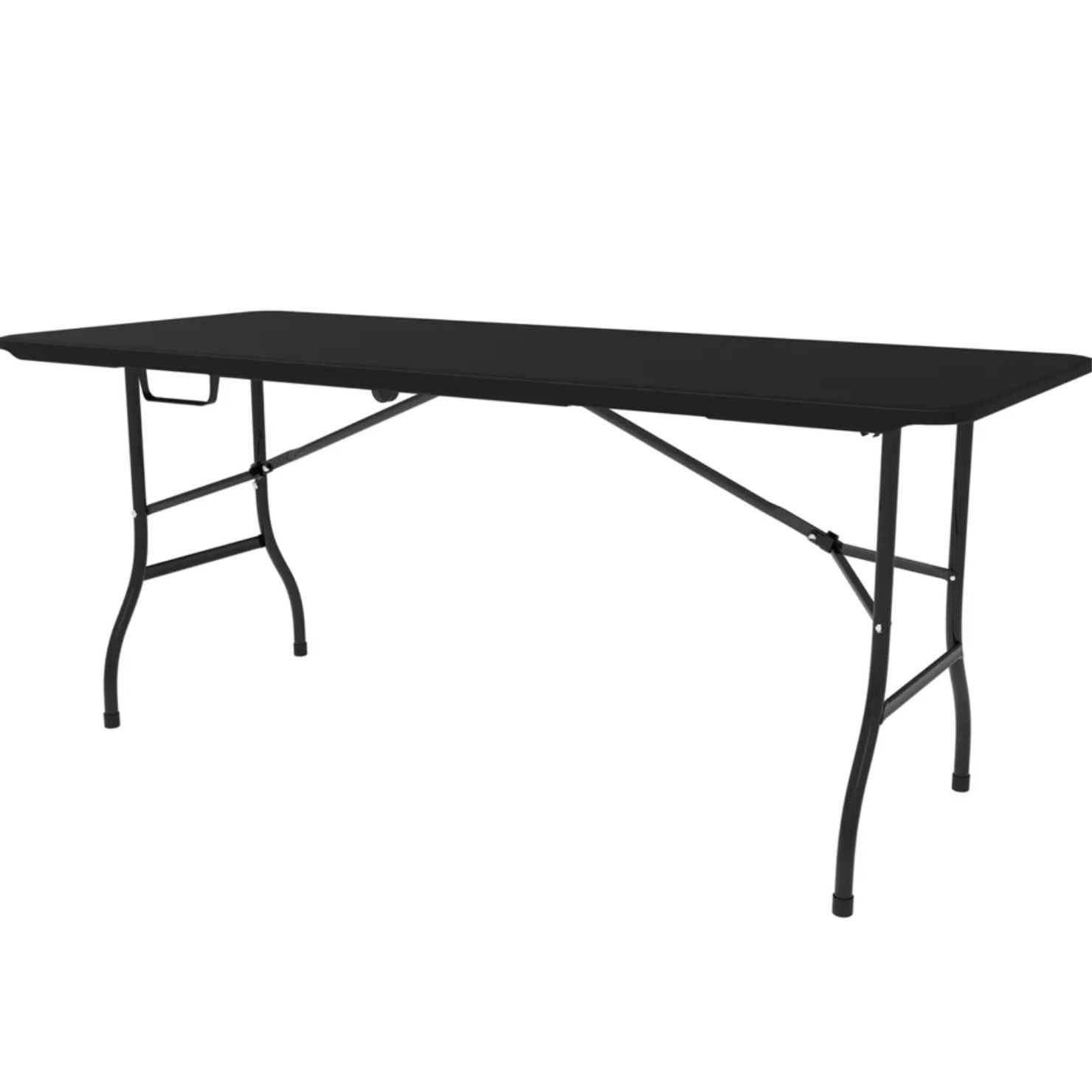 MESA PLEGABLE 180 CM COLOR NEGRO DE ALTA RESISTENCIA - 1