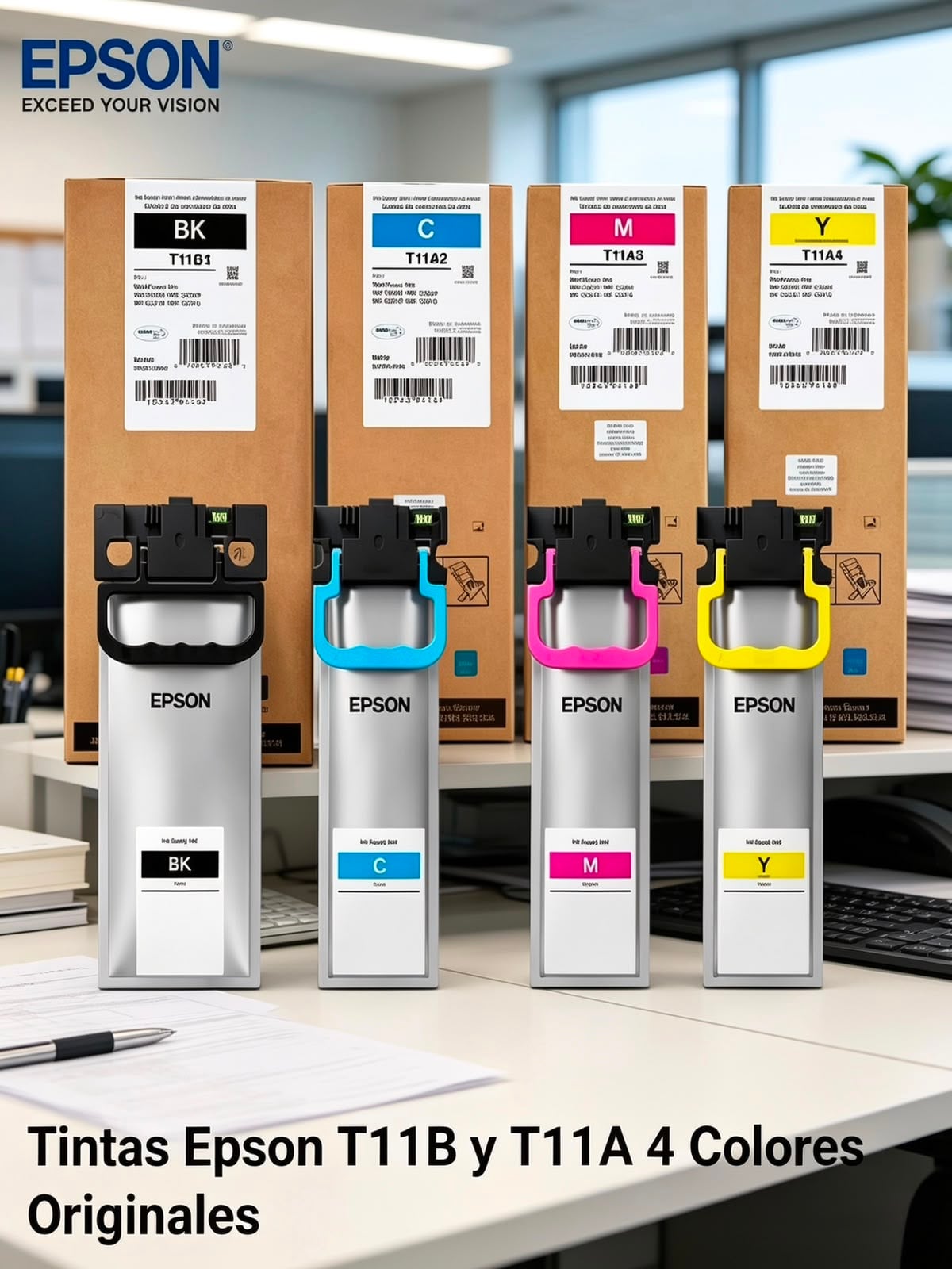 TINTA EPSON T11A420-AL AMARILLO BOLSA YELLOW PRO WF-C5390 C5810 C5890 - 3
