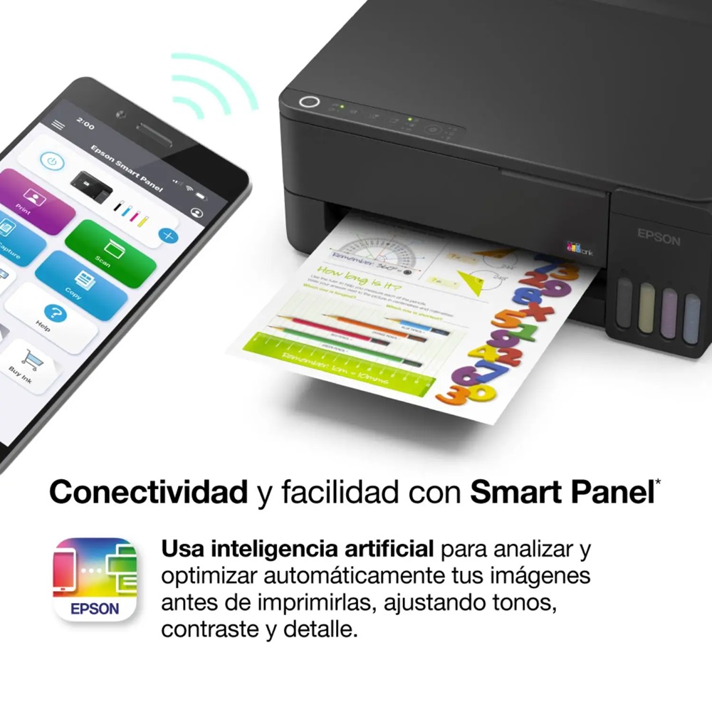 IMPRESORA EPSON ECOTANK L1350 SOLO IMPRIME, USB 2.0 INALAMBRICA - 6