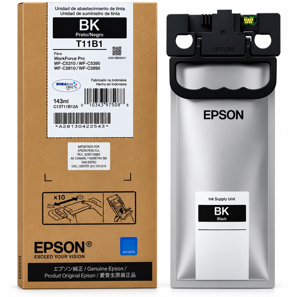 TINTA EPSON T11B T11B120-AL T11ABNEGRO P/ WF C5810/ C5310 /C5390 / C5890 - 2