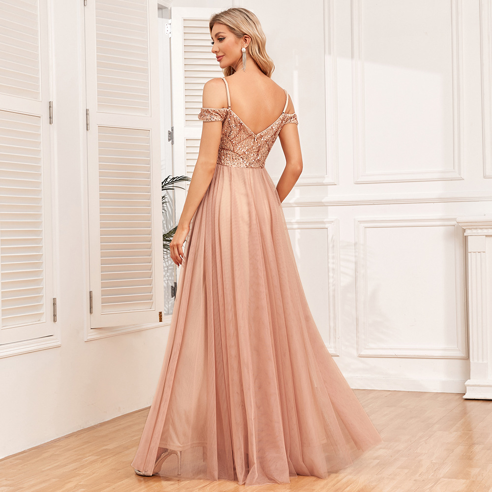 VESTIDO DE GALA MUJER FIESTA BODA MUY ELEGANTE - 3
