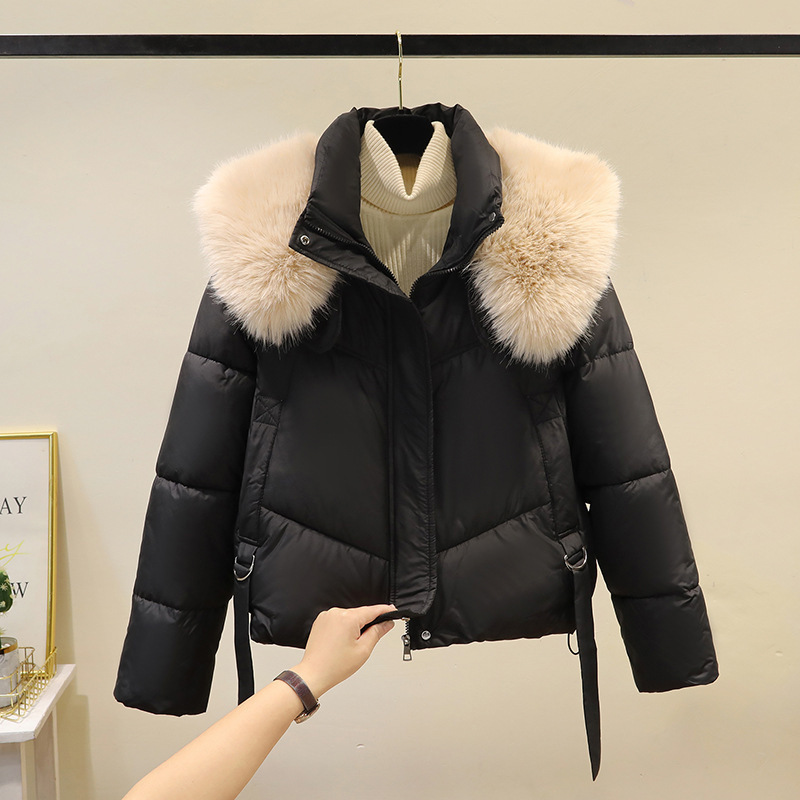 CASACA PUFFER GLAMOUR INVERNAL CON CUELLO DE PIEL REMOVIBLE - 1