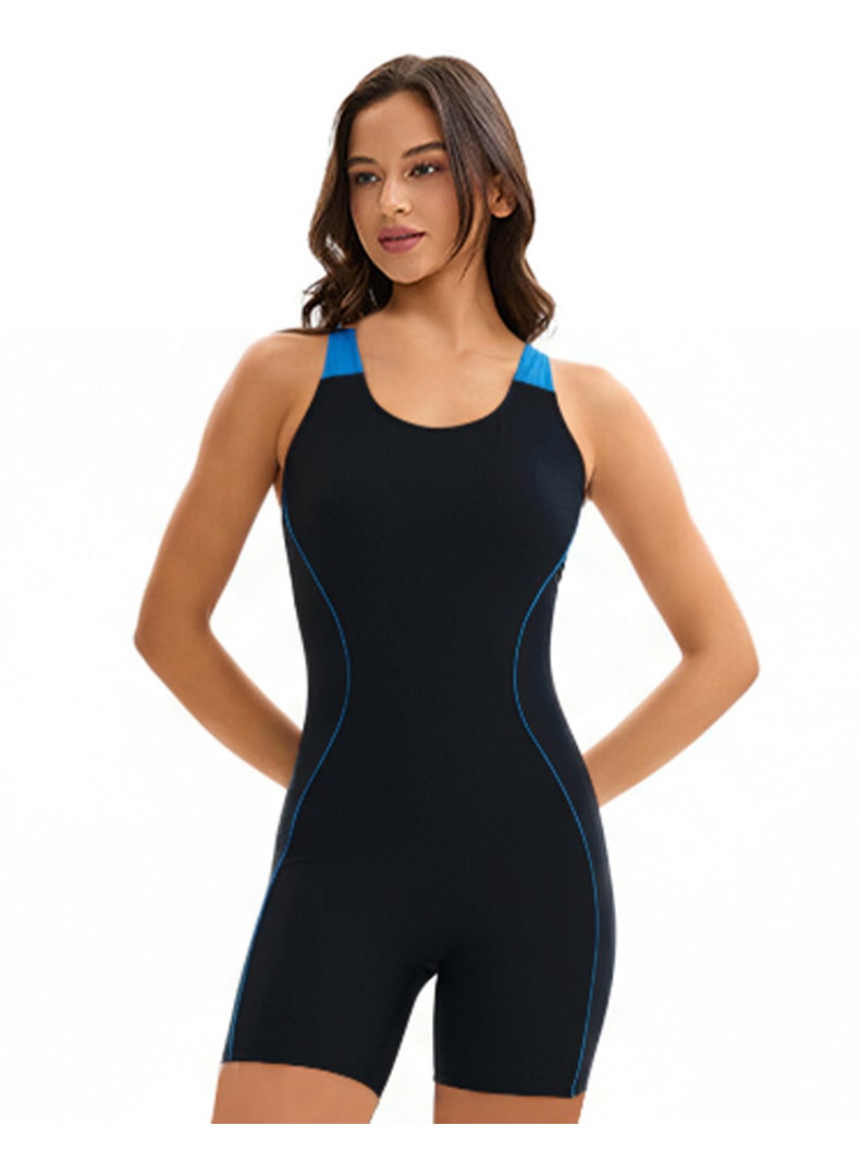 TRAJE OLIMPICO SIN MANGAS PARA NATACION CORTE SHORT - 1