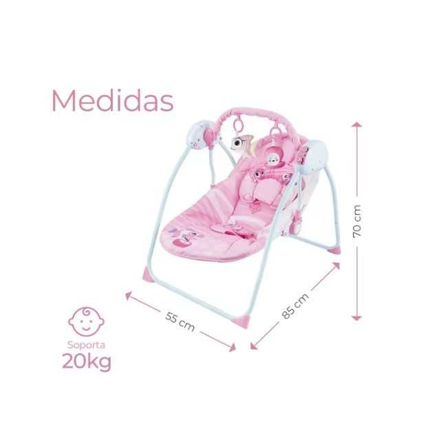 MECEDORA CON MANDO A DISTANCIA ROSADO - 2
