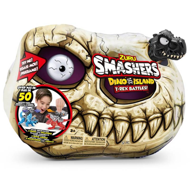 CRÁNEO SMASHERS DINO ISLAND T-REX BATTLES 50 SORPRESAS - 1