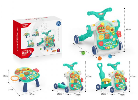 ANDADOR MULTIFUNCIÓNAL PARA BEBÉS 4 EN 1 CELESTE - 5