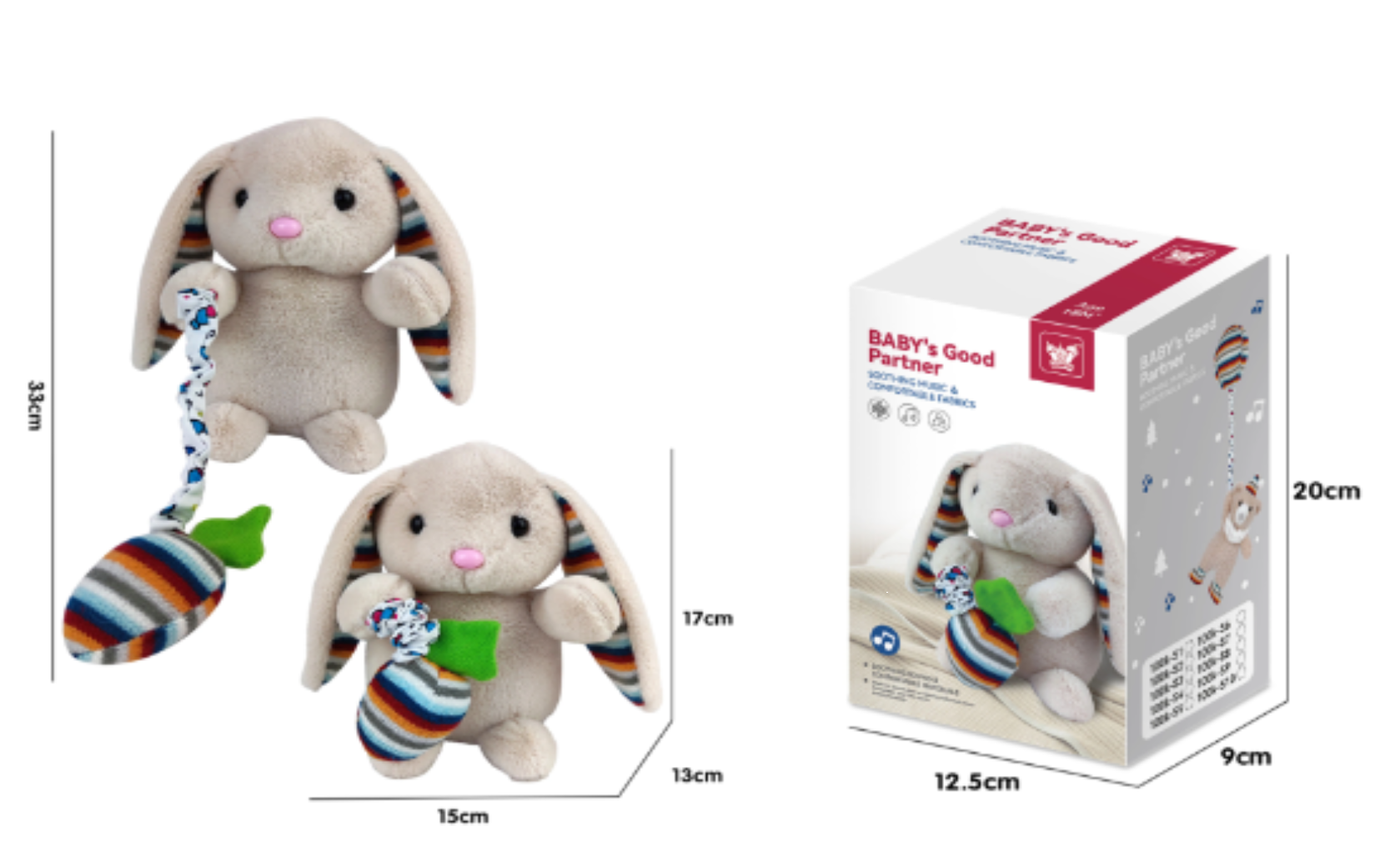 PELUCHE DE APEGO EN FORMA DE CONEJO - 1