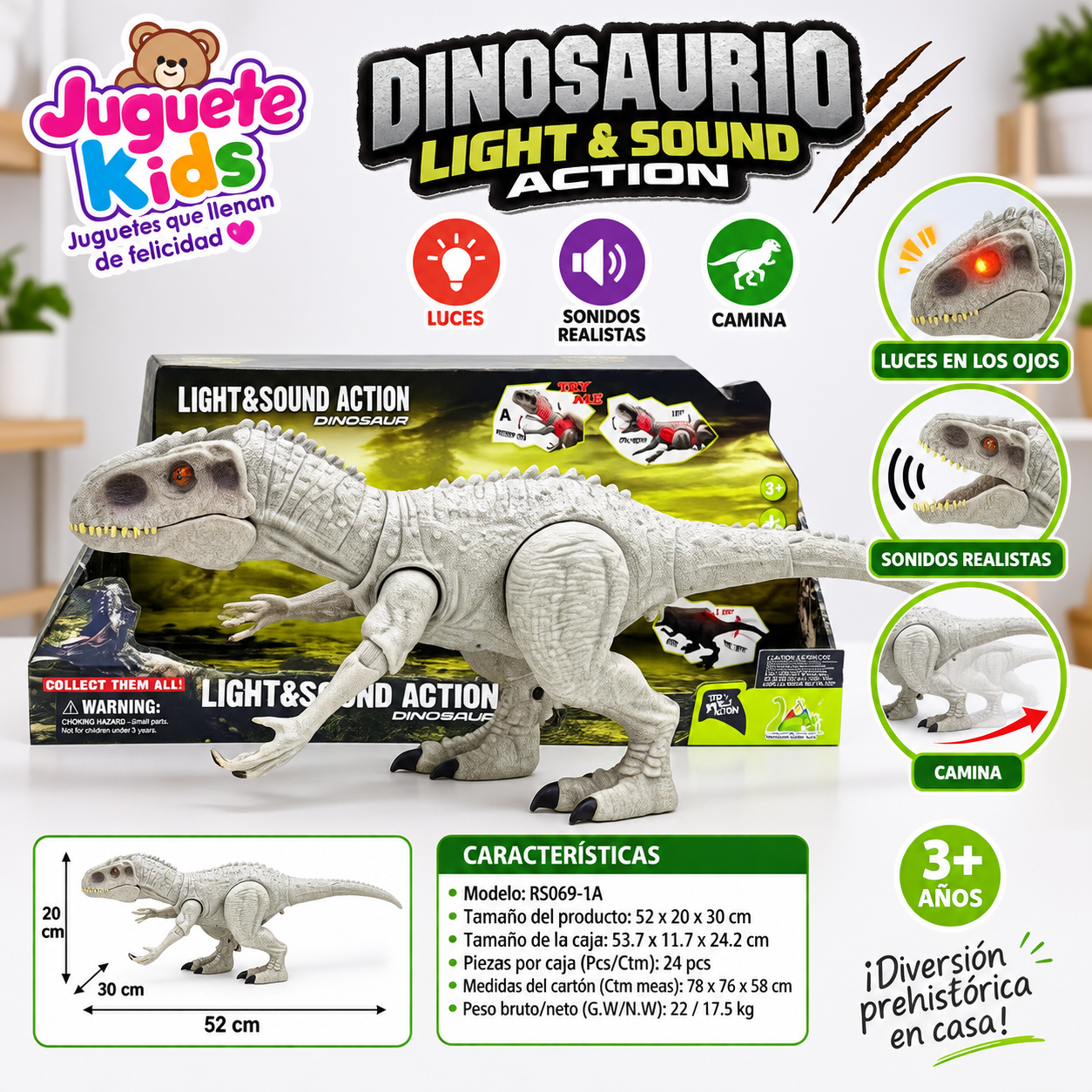 DINOSAURIO INDOMINUS REX INTERACTIVO - 3