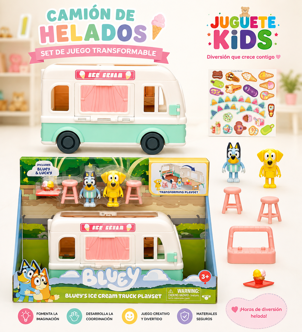 SET BLUEY CAMIÓN DE HELADOS 17668 - 2