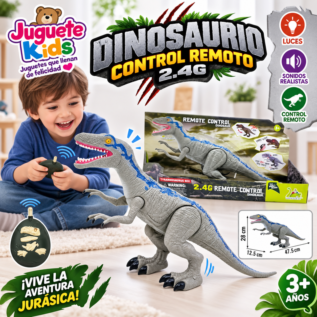 DINOSAURIO A CONTROL REMOTO - 3