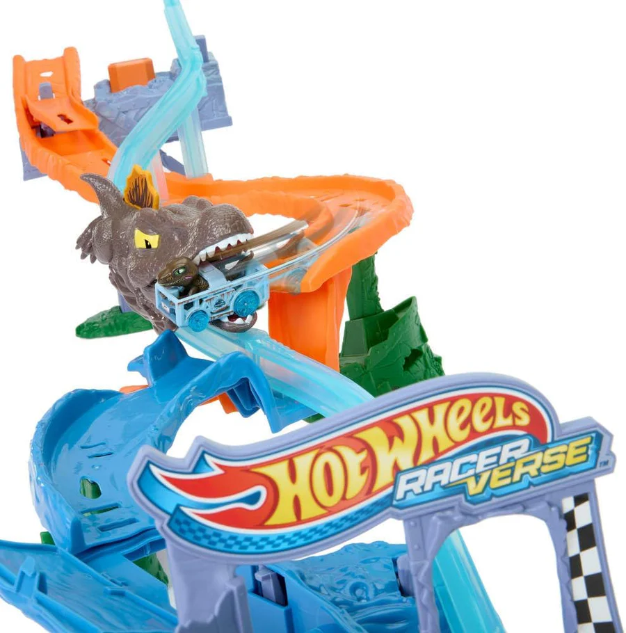 HOT WHEELS RACERVERSE JURASSIC WORLD CRASH Y SPLASH - 4