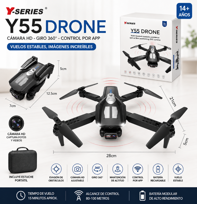 Drone Y55D con Cámara HD Plegable - 1