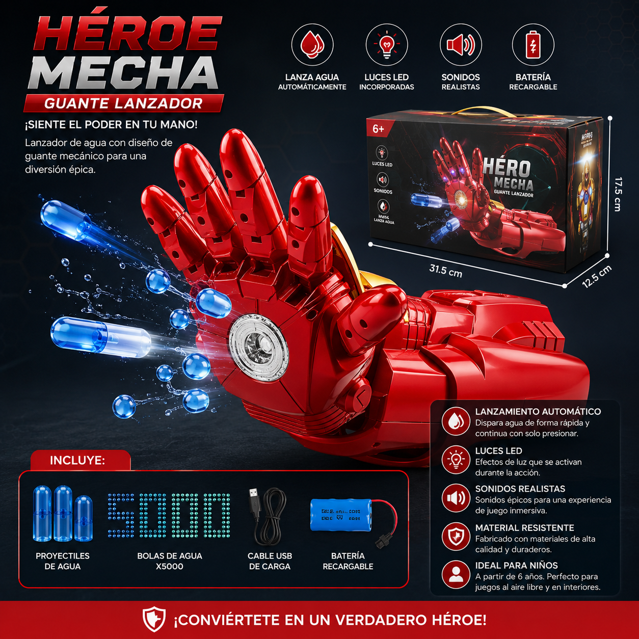 SET MANO DE IRON MAN - 1