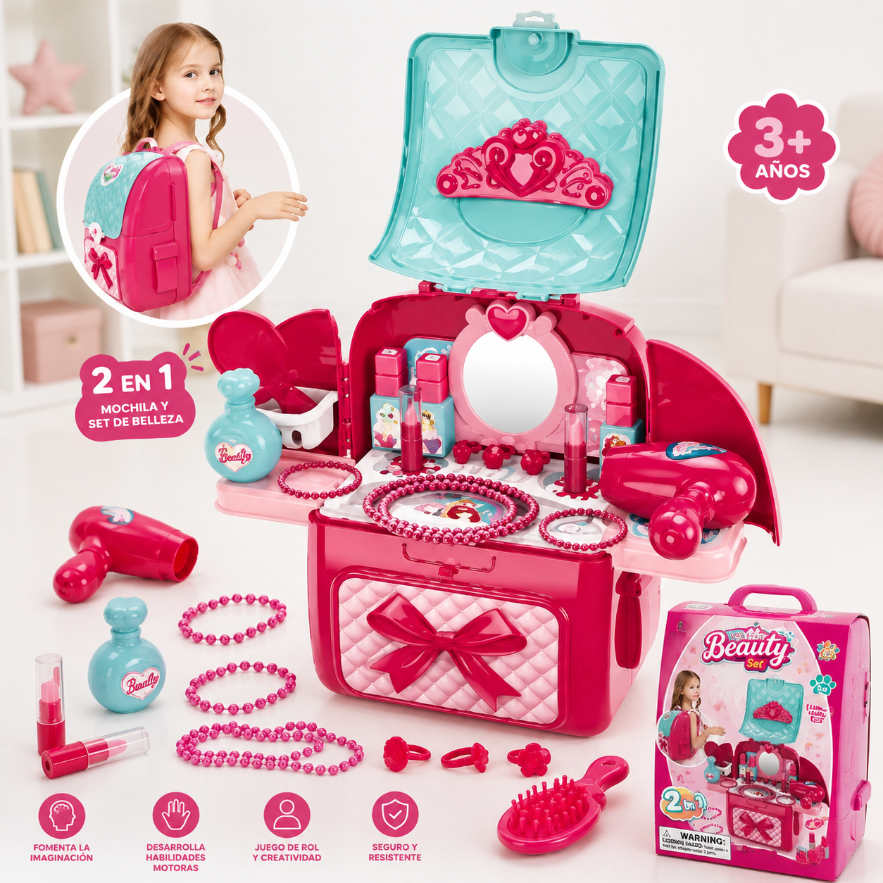 SET DE JUEGO DE MAQUILLAJE PARA NIÑAS - 1