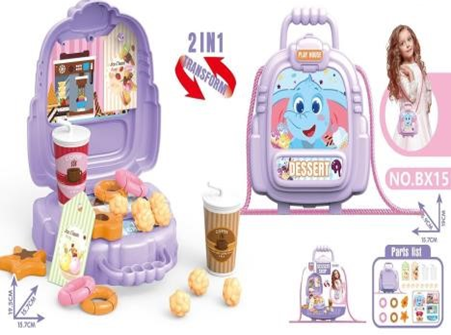 Mochila Infantil 2 en 1 – Set de Postres y Cafetería - 1