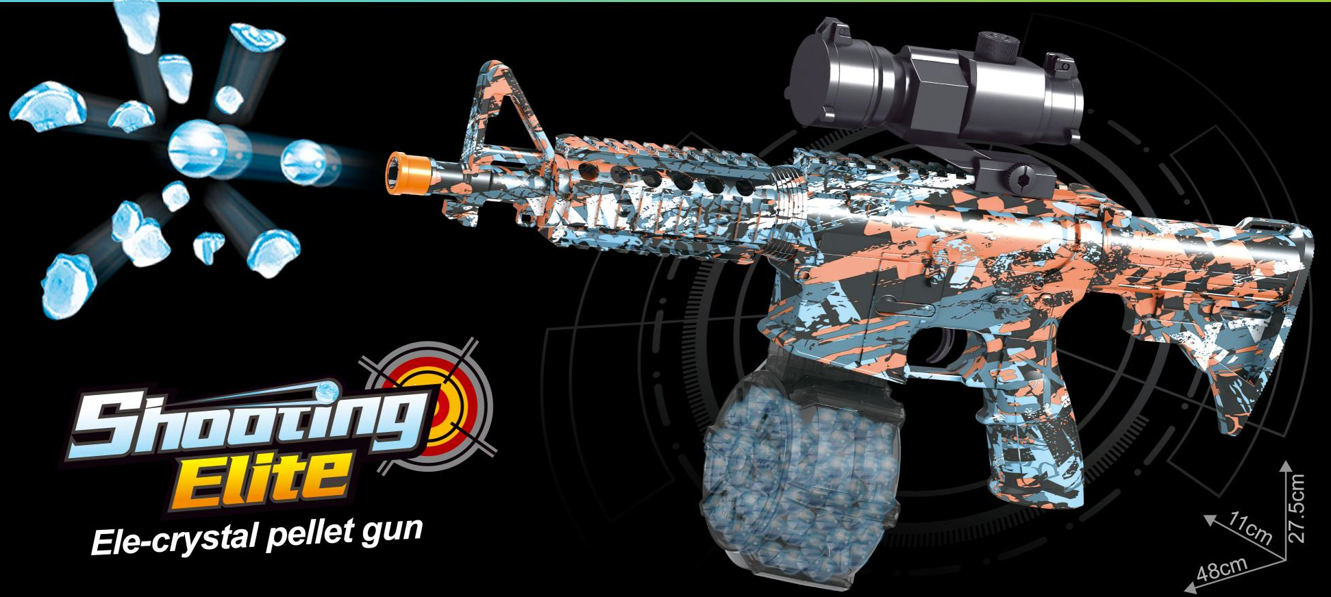 PISTOLA DE JUGUETE CON HIDROGEL - 1