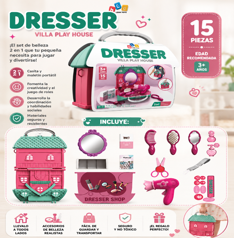 SET DE MAQUILLAJE MINI ROSADO - 1