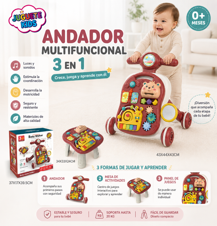 Caminador y Andador 3 en 1 Musical - 2
