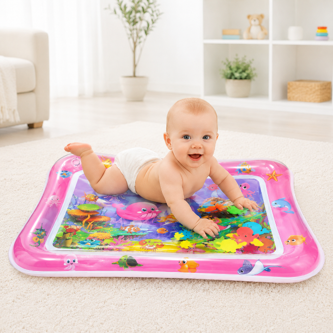 MANTA ALFOMBRA DE AGUA PARA BEBE EN ROSADO - 1